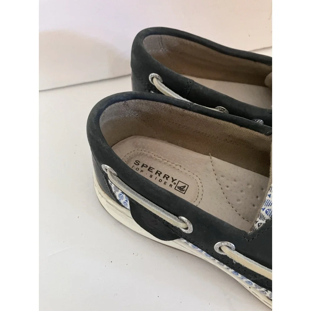 Sperry Top Sider Boat Shoes‎ Sz 6 Gray Leather Fish Lexington Women